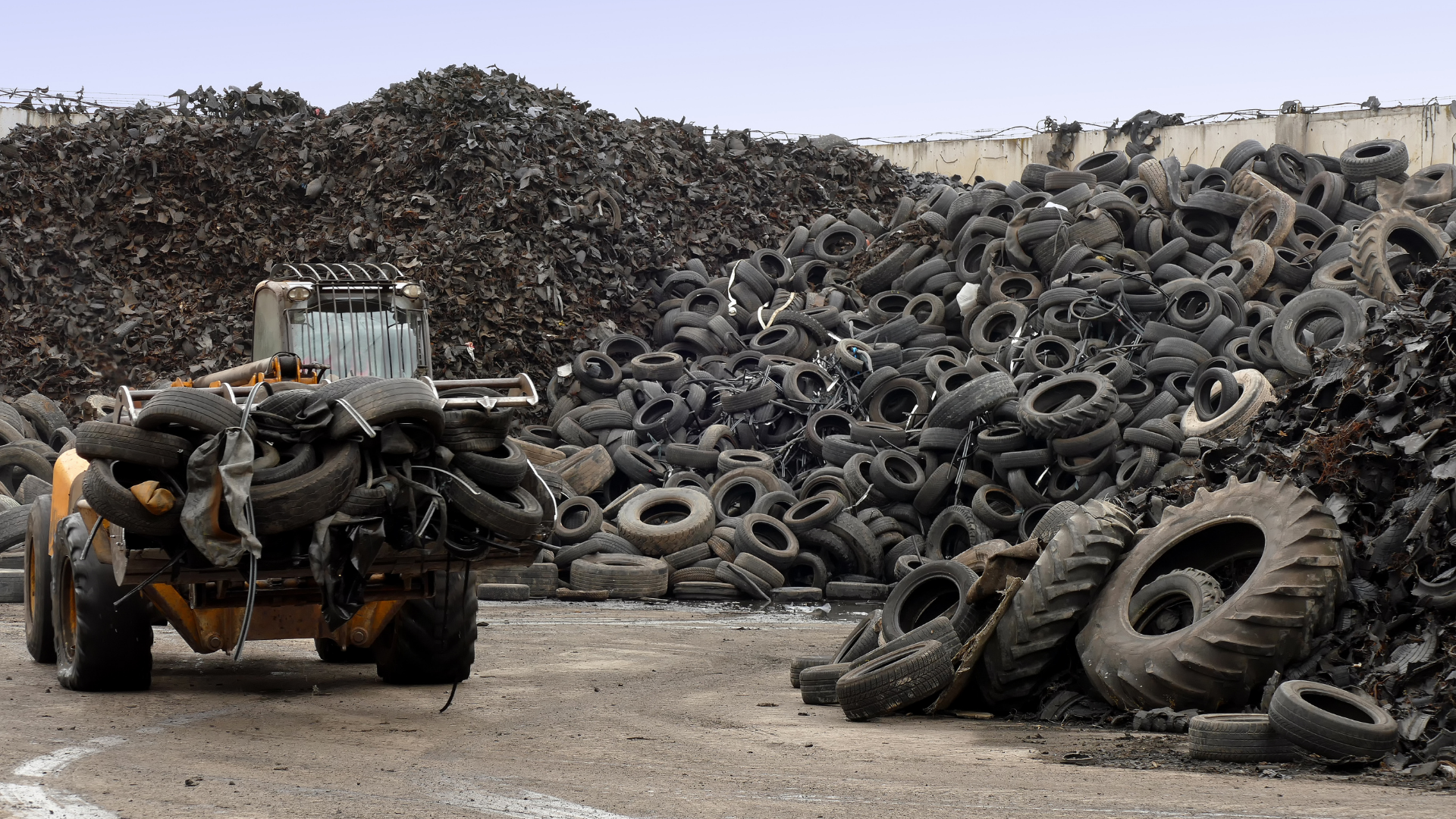 Tire recycling facility - transforming waste tires into sustainable materials